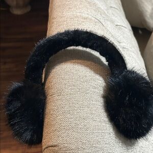 Black Faux Fur Earmuffs